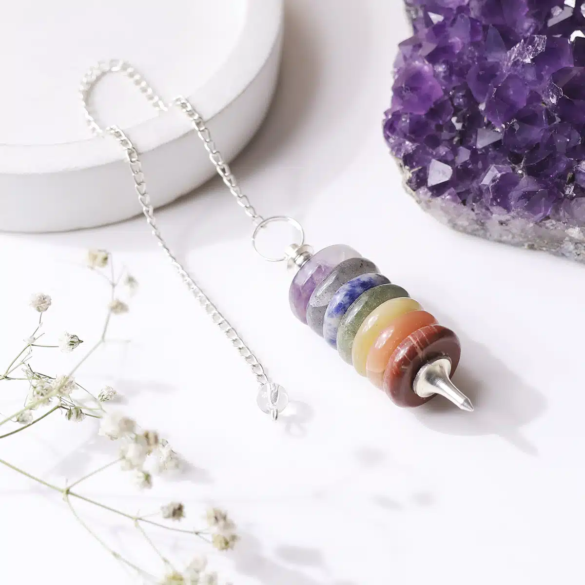 7 Chakra Button Pendulum
