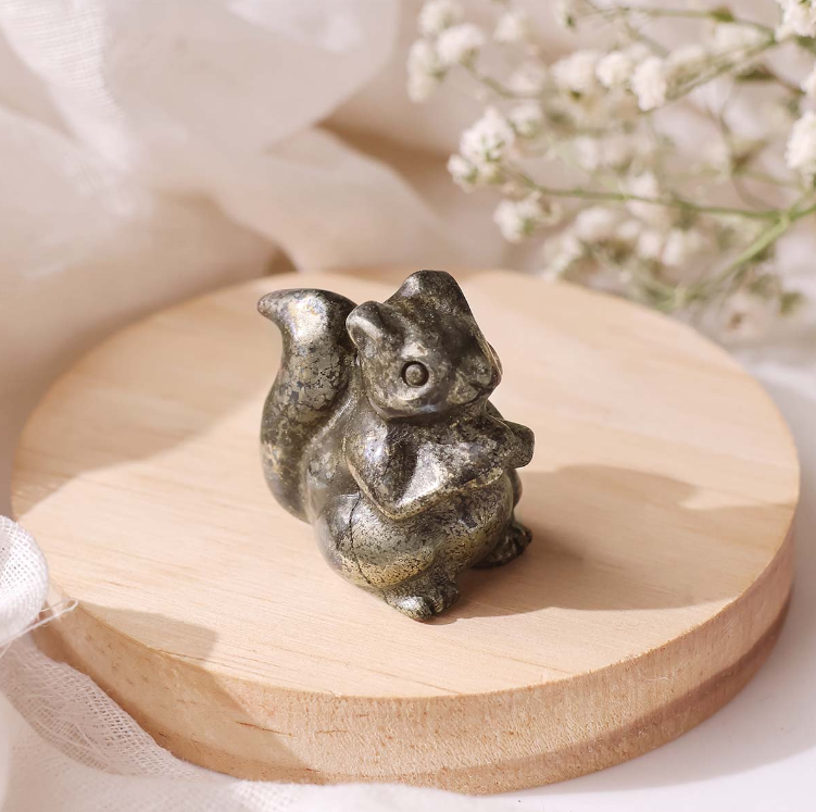 Pyrite Squirrel 1 Inch