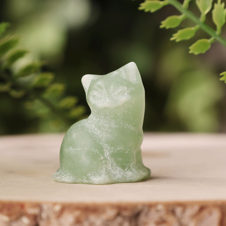 Green Aventurine Cat 1 Inch