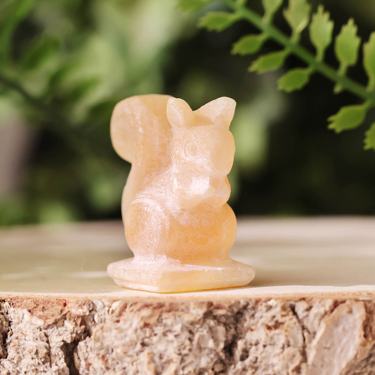 Yellow Calcite Squirrel 1 Inch