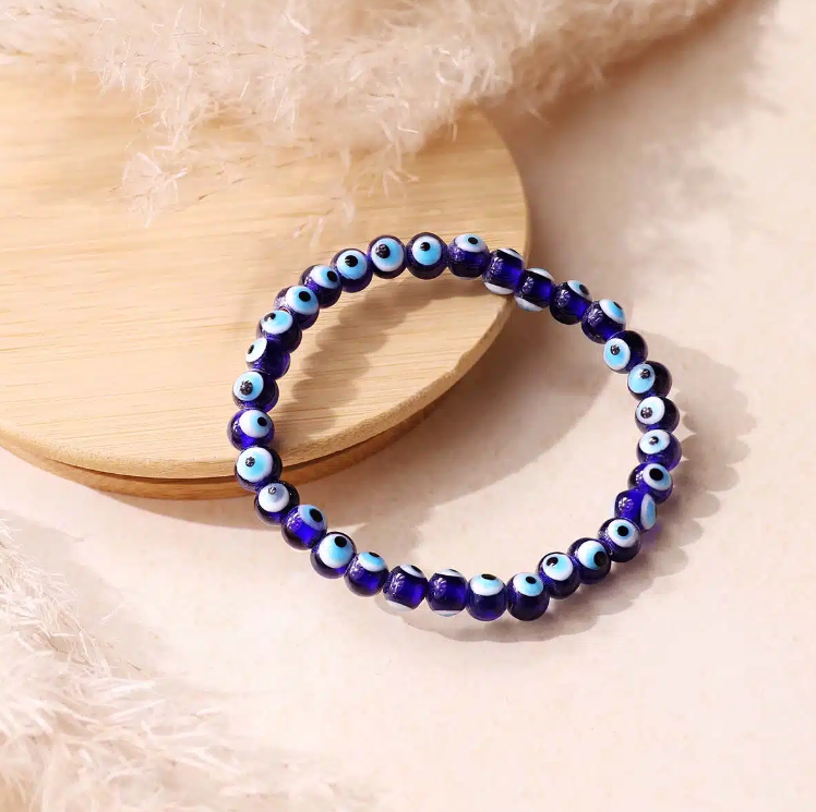 Evil Eye Round Beads Bracelet