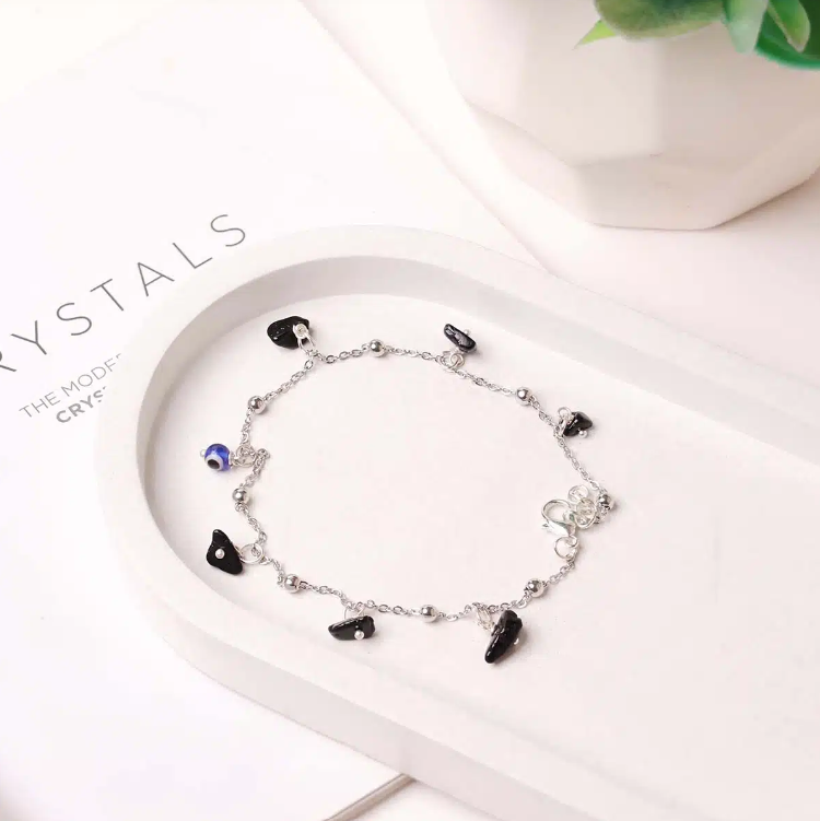 Evil Eye Protection Chips Chain Anklet