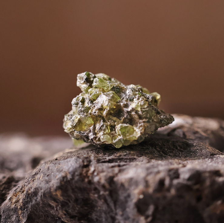 Peridot Cluster Raw Stone