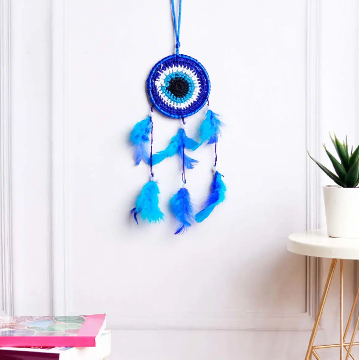 Evil Eye Dream Catcher Wall Hanging 4 INCH