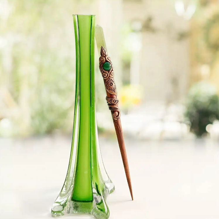 Green Aventurine Hair Bun Stick