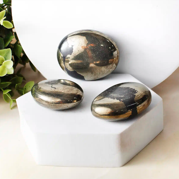 Pyrite Palm Stone