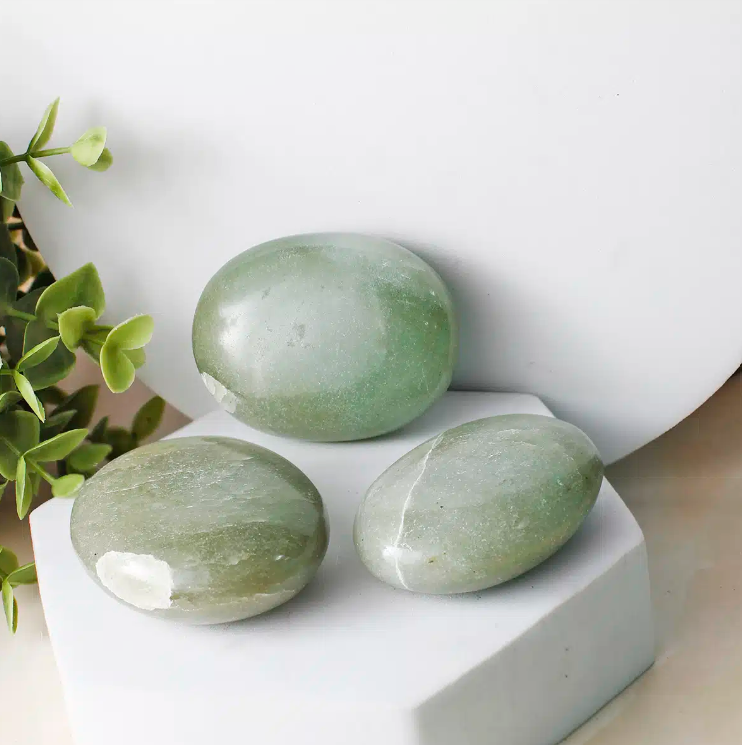 Green Aventurine Crystal Palm Stone