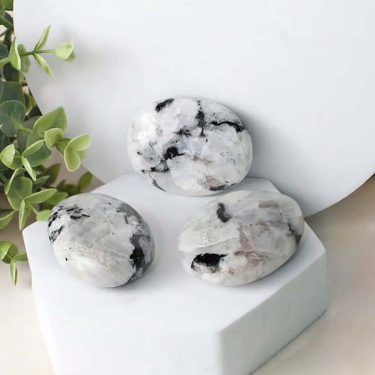 Rainbow Moonstone Palm Stone