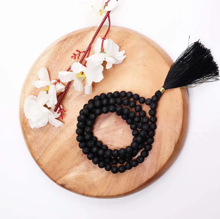 Lava Round Stone 108+1 Beads Jaap Mala