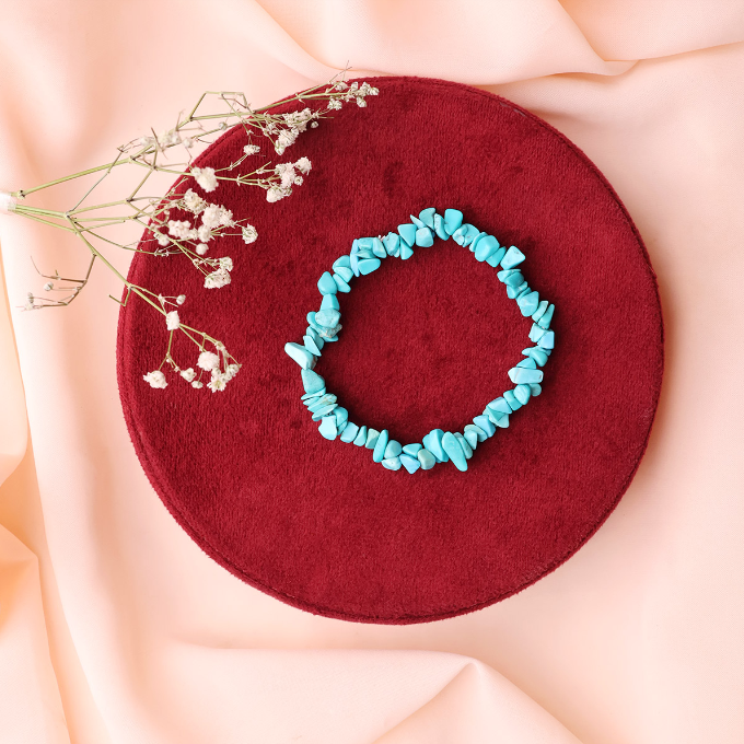Turquoise Firoza Chips Bracelet (Powder)