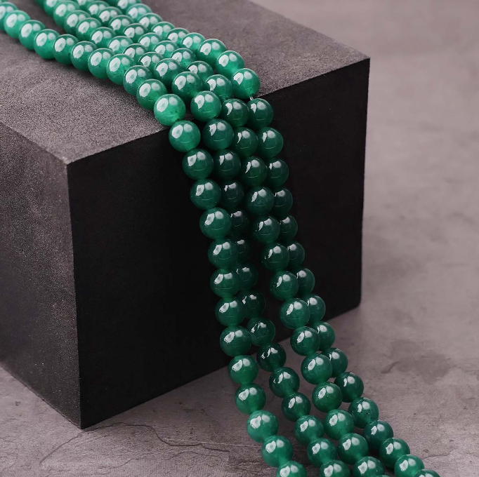 Green Jade Beads line 8mm