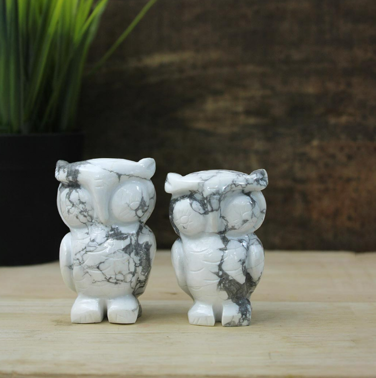 Howlite Stone Owl