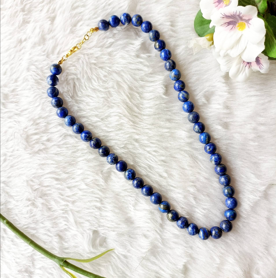 Lapis Lazuli Crystal Necklace 10mm
