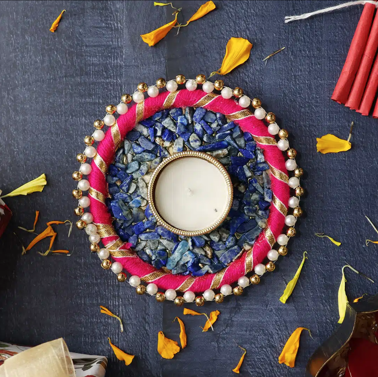 Rangoli Diya for Luck and Prosperity