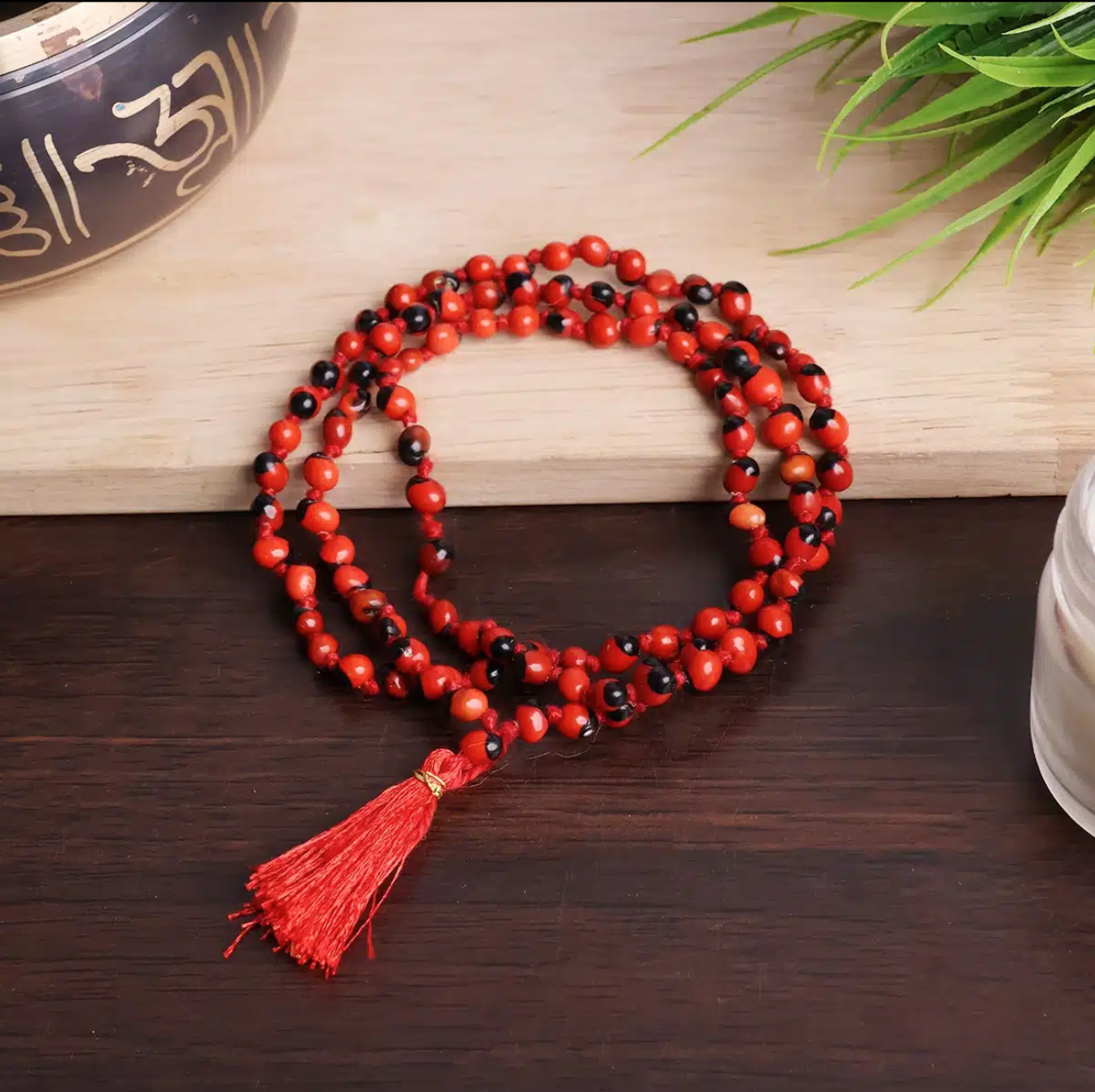Chirmi seeds jaap mala 108+1 beads