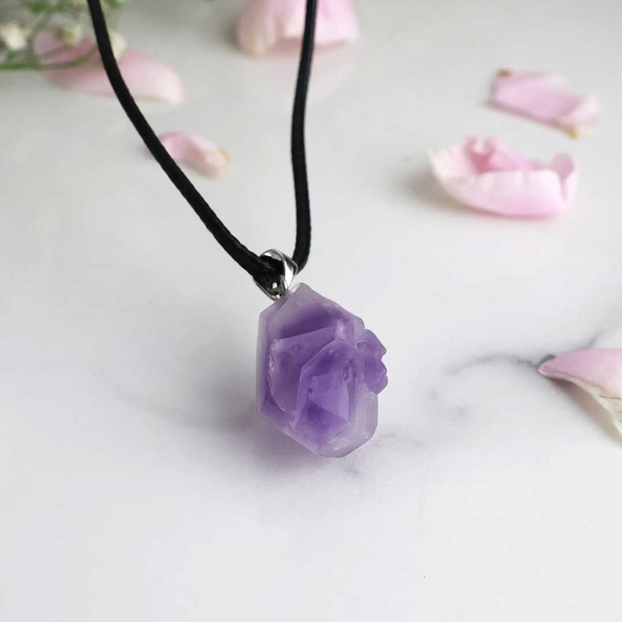 Amethyst Raw Point Pendant