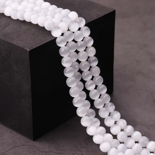 Selenite Beads line 8mm