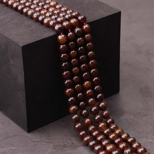 Hessonite Beads Line 8mm