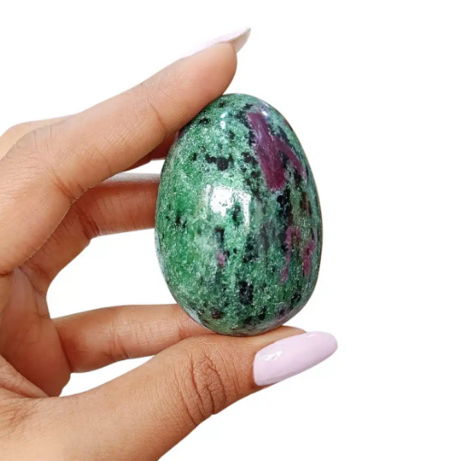 Ruby Zoisite Stone Egg