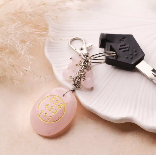 Rose Quartz Money Switch Zibu Key Chain
