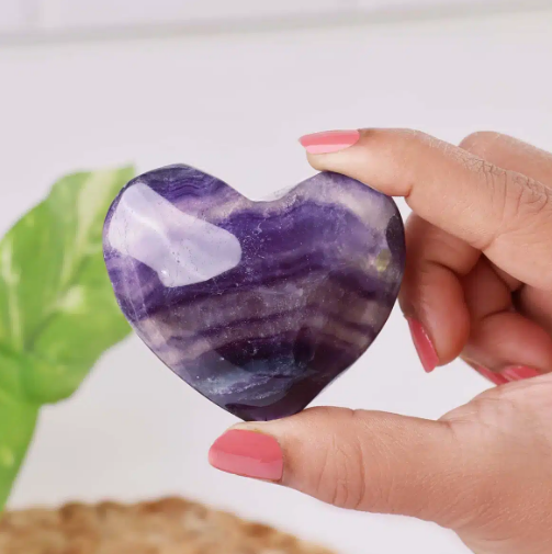 Silk Fluorite Heart