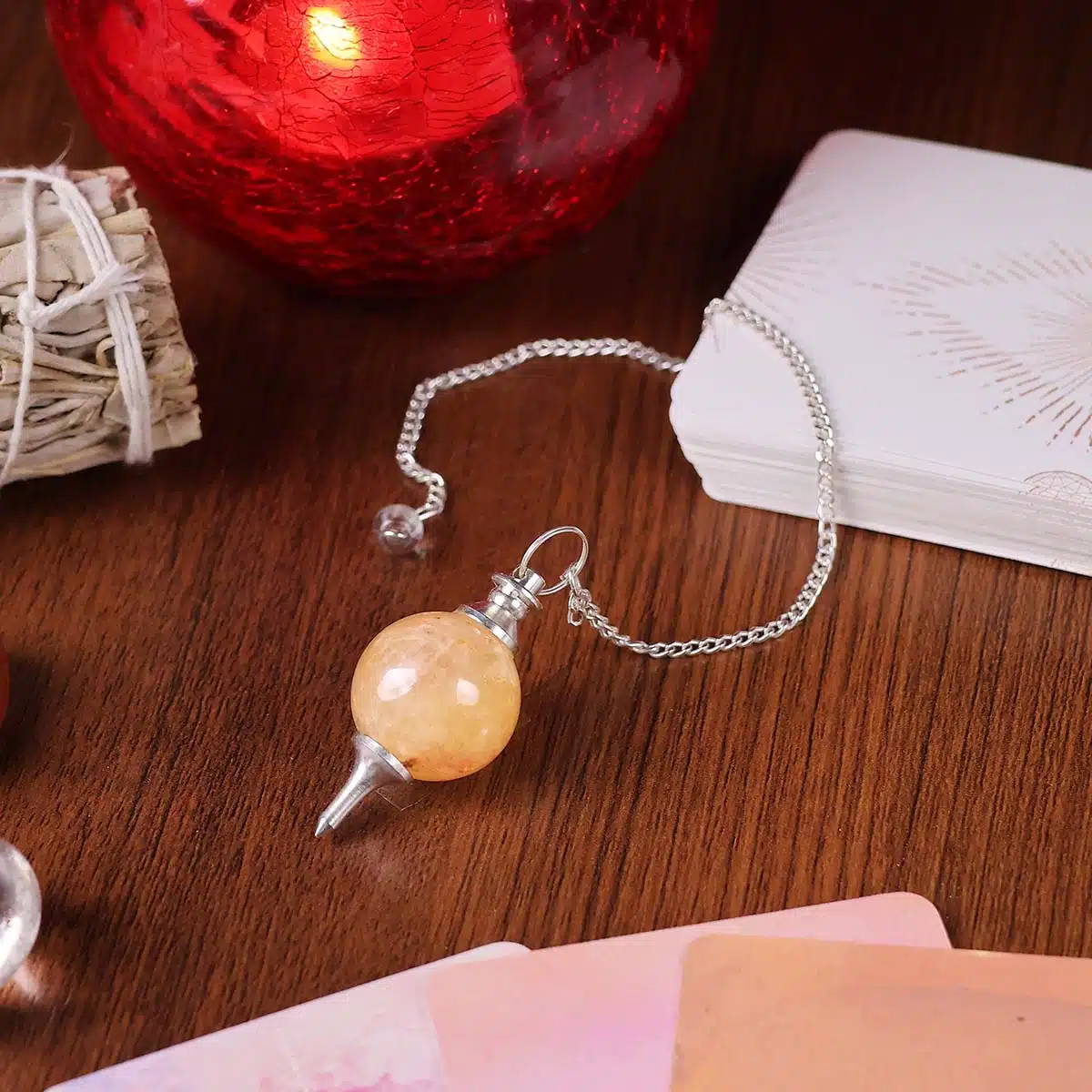 Golden Quartz Ball Pendulum
