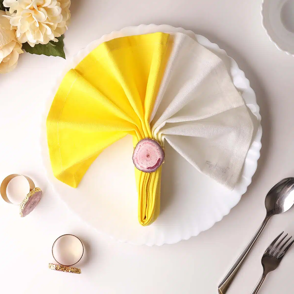 Pink Agate Napkin Holder