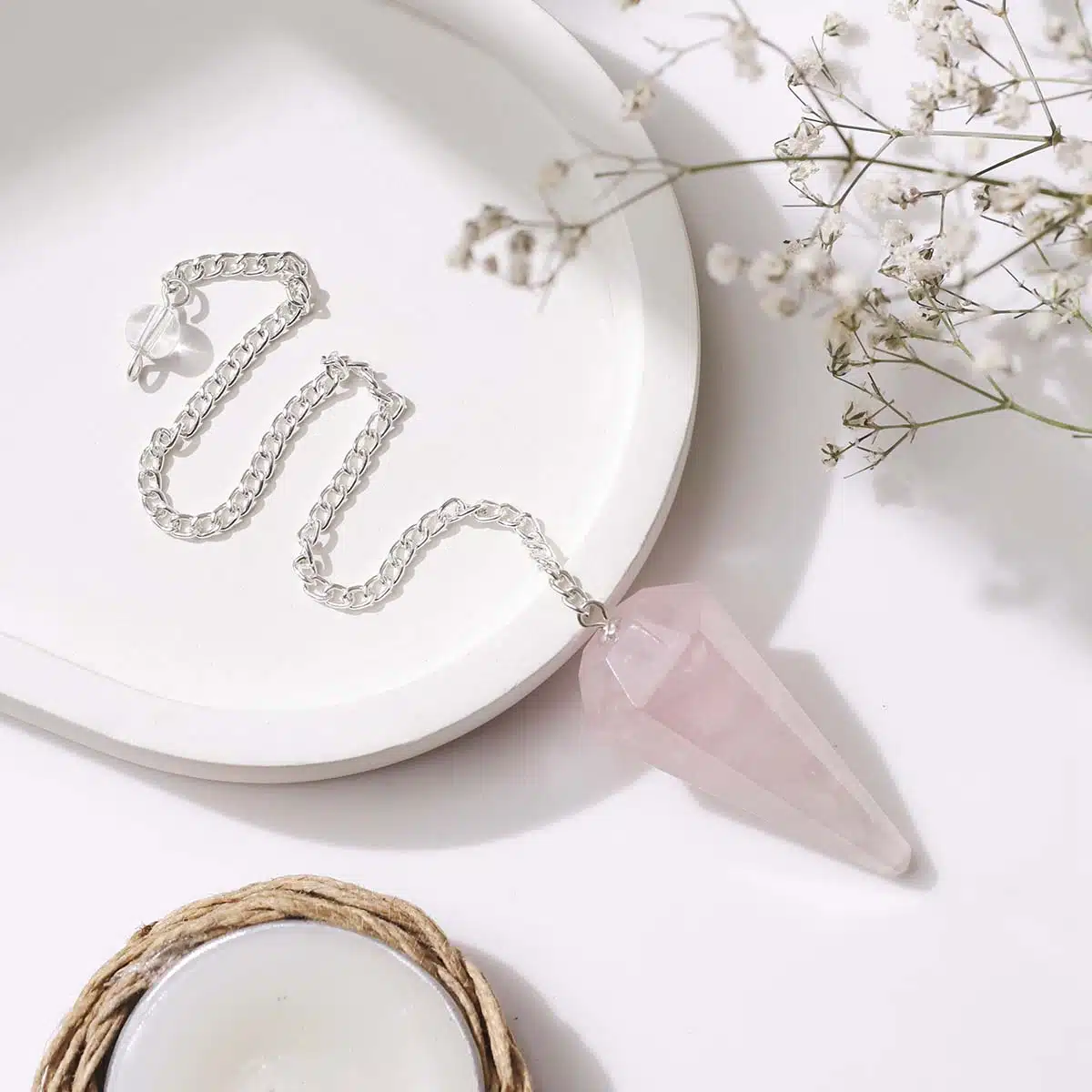 Rose Quartz Point Pendulum
