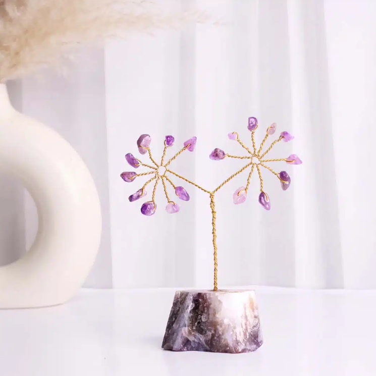 Amethyst Chips Tree In Raw Base
