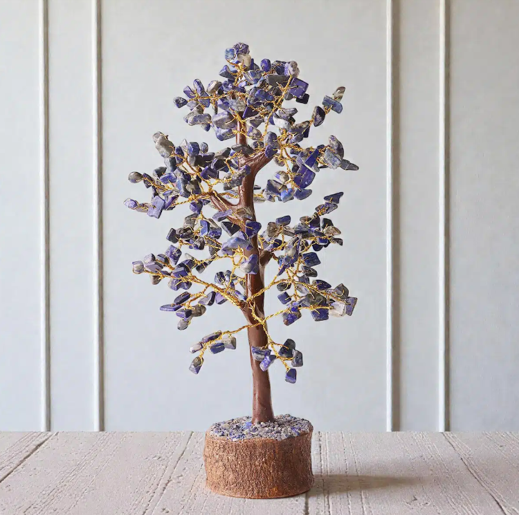 Lapis Lazuli M-Seal Tree, Golden Wired (300-500)