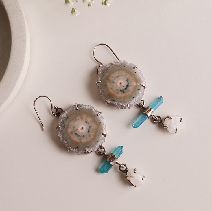 Stalactite Hanging Silver Earring