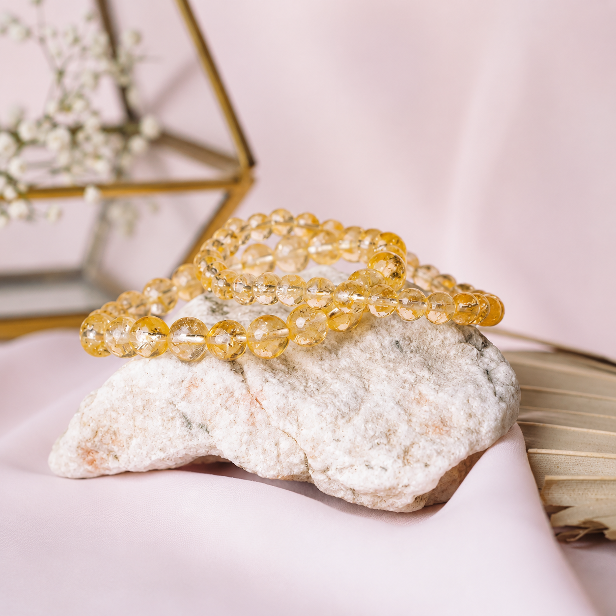 Citrine Faceted Beads Bracelet