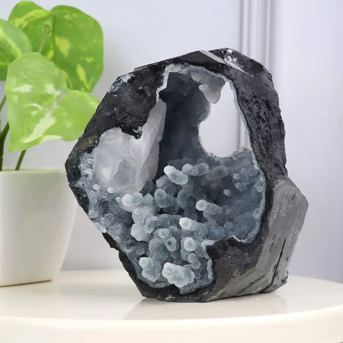 Black Chalcedony Cluster Raw