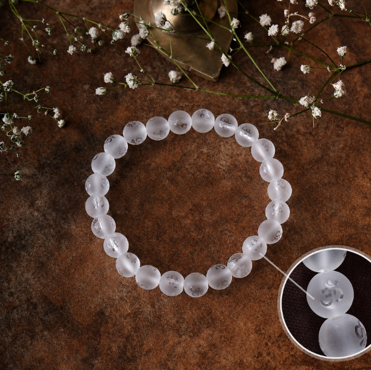 Sphatik With OM Bracelet
