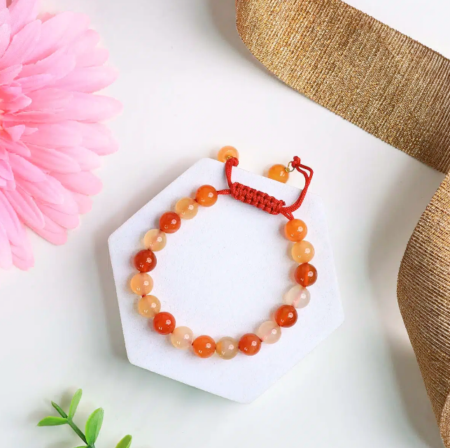 Red Carnelian Thread Bracelet 8mm
