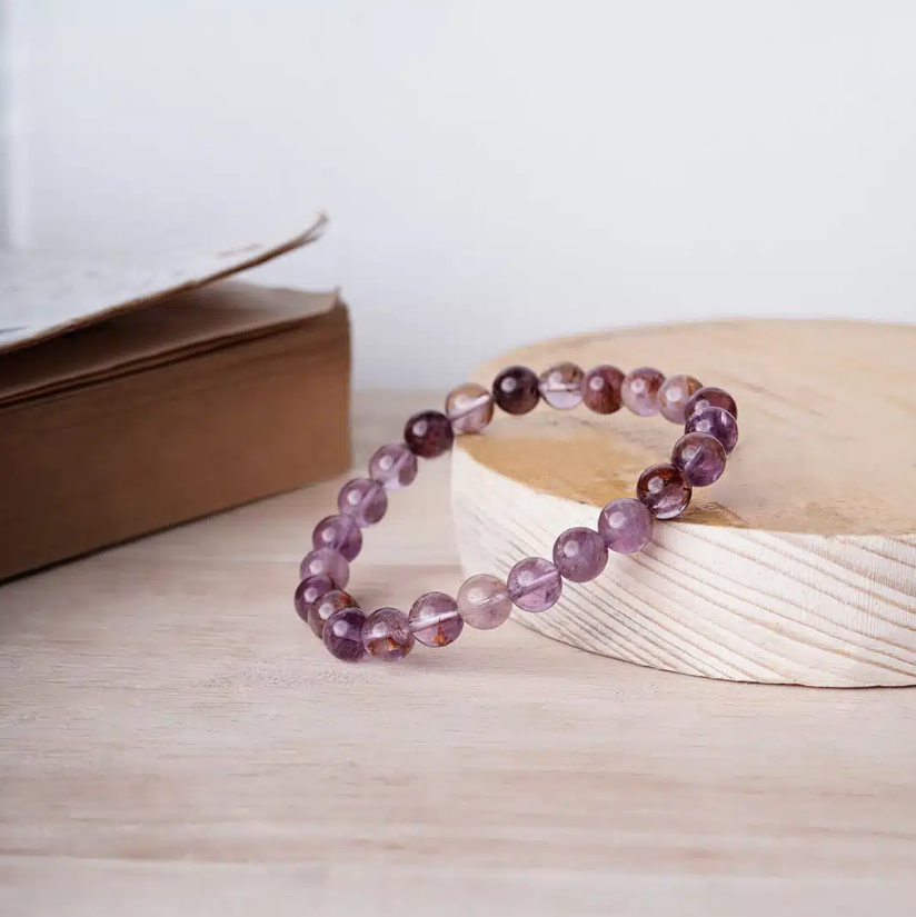Ametrine 8mm Round Beads Bracelet