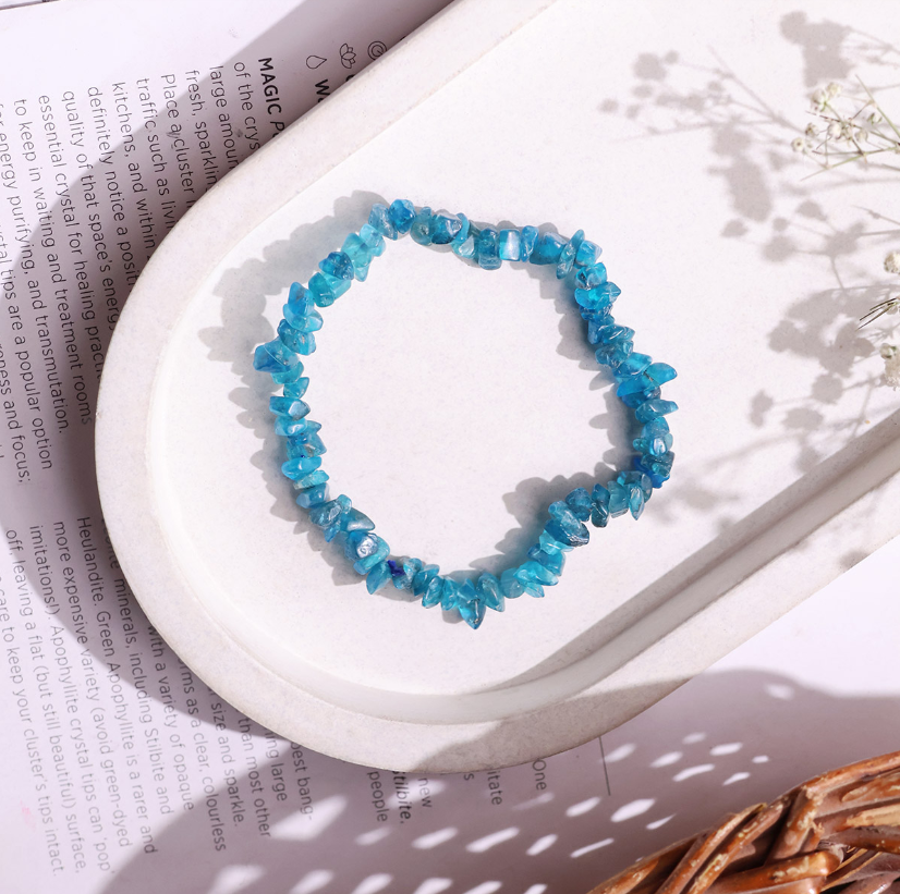 Blue Apatite Chips Bracelet