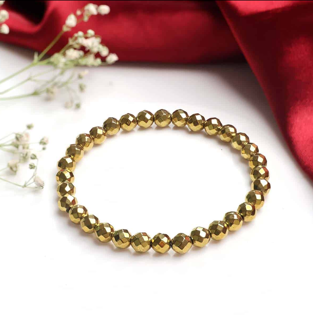 Golden Hematite Faceted Bracelet