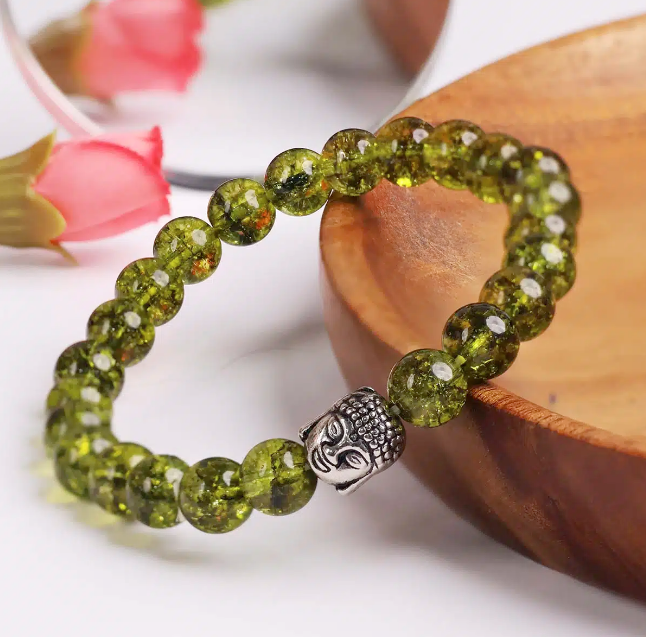 Peridot Buddha Bracelet (Synthetic)