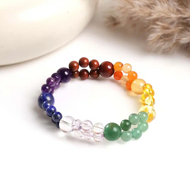 7 Chakra Bracelet 6mm-10mm Double Layer