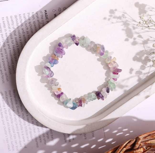 Multi Fluorite Chips Bracelet