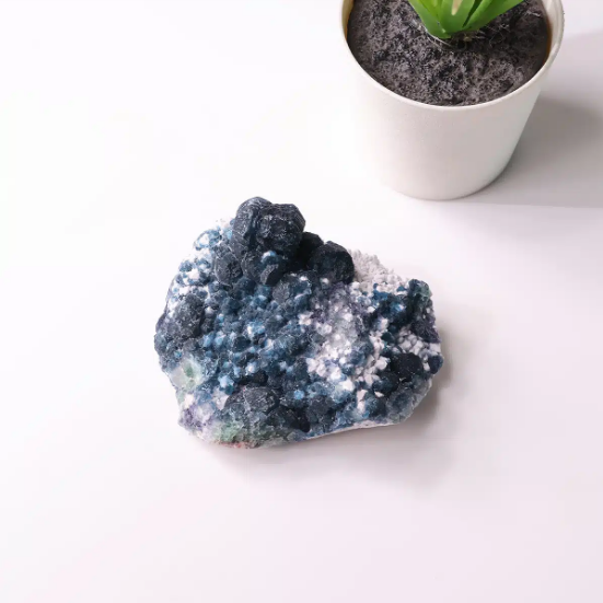 Blueberry Fluorite Cluster