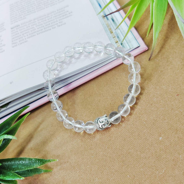 Clear Quartz Buddha Bracelet