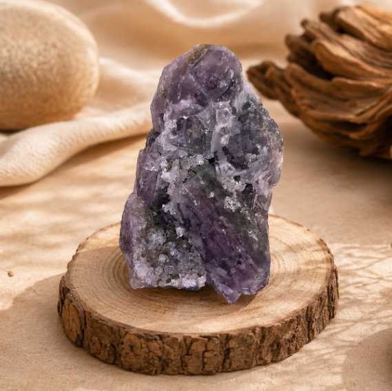 Quartz On Fluorite Cluster