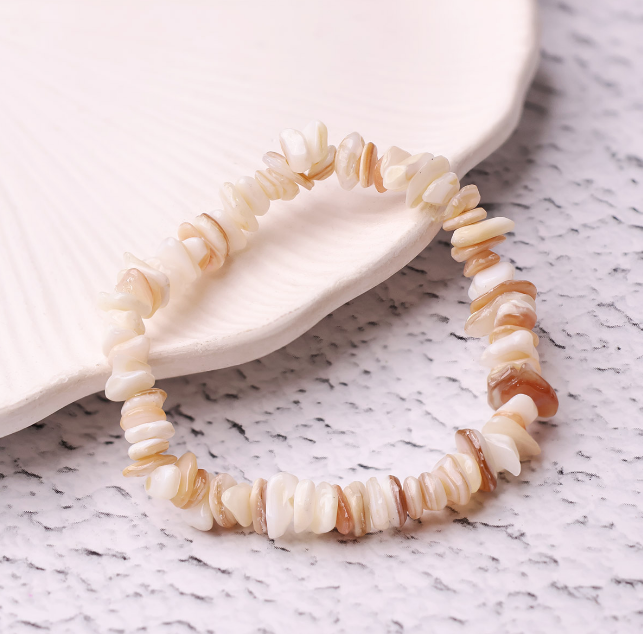 Pearl Chips Stone Elastic Bracelet