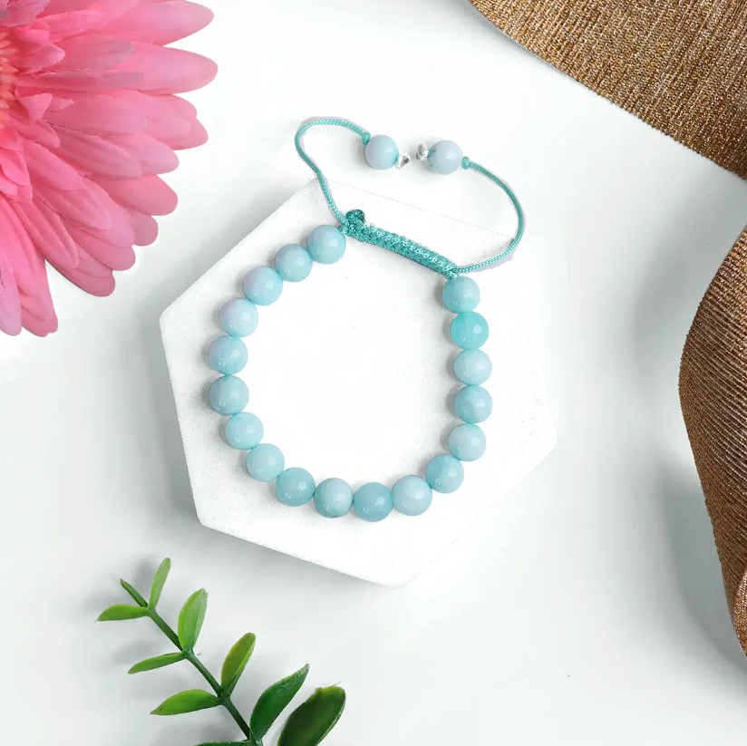 Aquamarine Thread Bracelet 8mm
