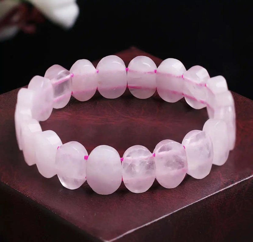 Rose Quartz Oval Faceted Bracelet
