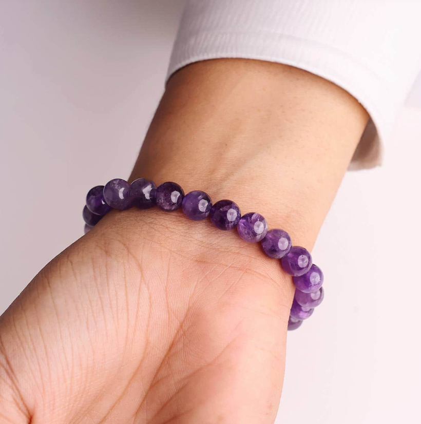 Amethyst Round Beads Bracelet