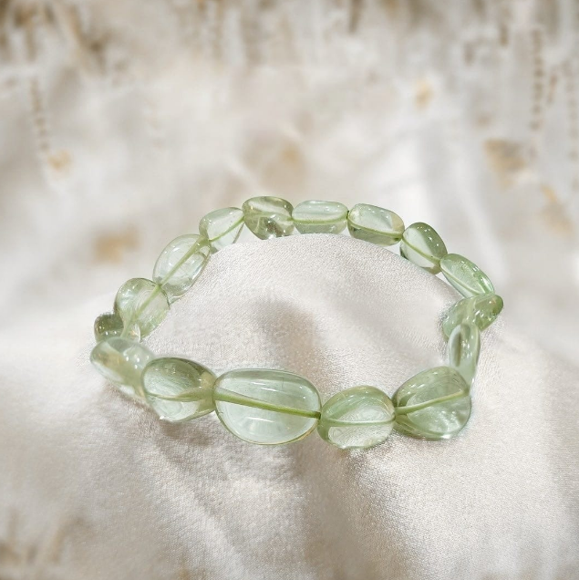 Green Amethyst Tumbled Bracelet