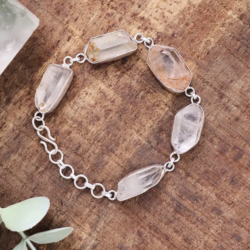 Clear Quartz Raw Bracelet